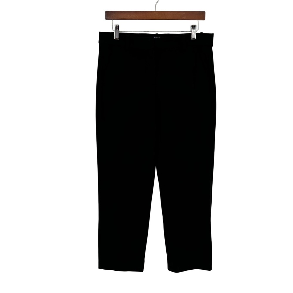 J. Crew Women Kallie Straight Leg Pants Size 8 Black Ankle Neutral Staple Career